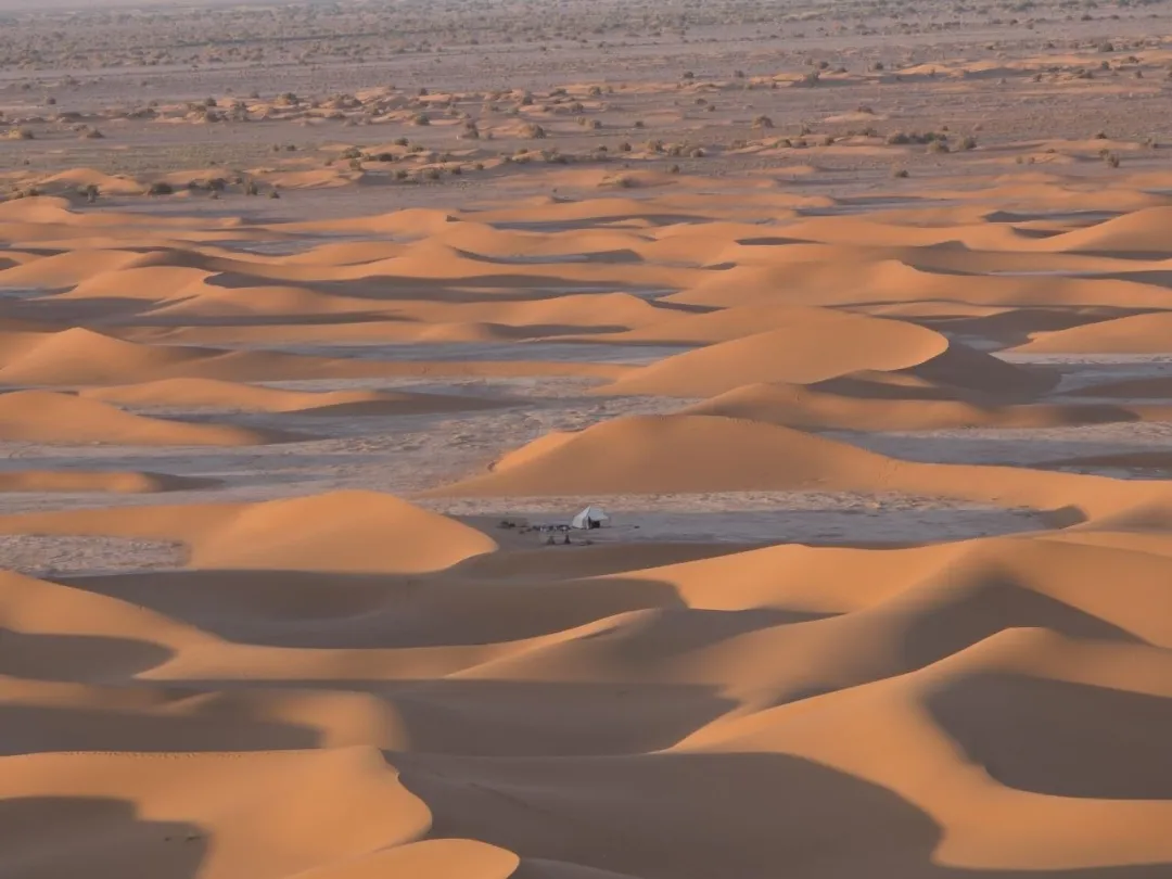 Desert camp in the Sahara near Erg Ezzahar
